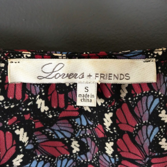 Lovers+Friends Butterfly Wings Split Sleeve Top S - Picture 7 of 7